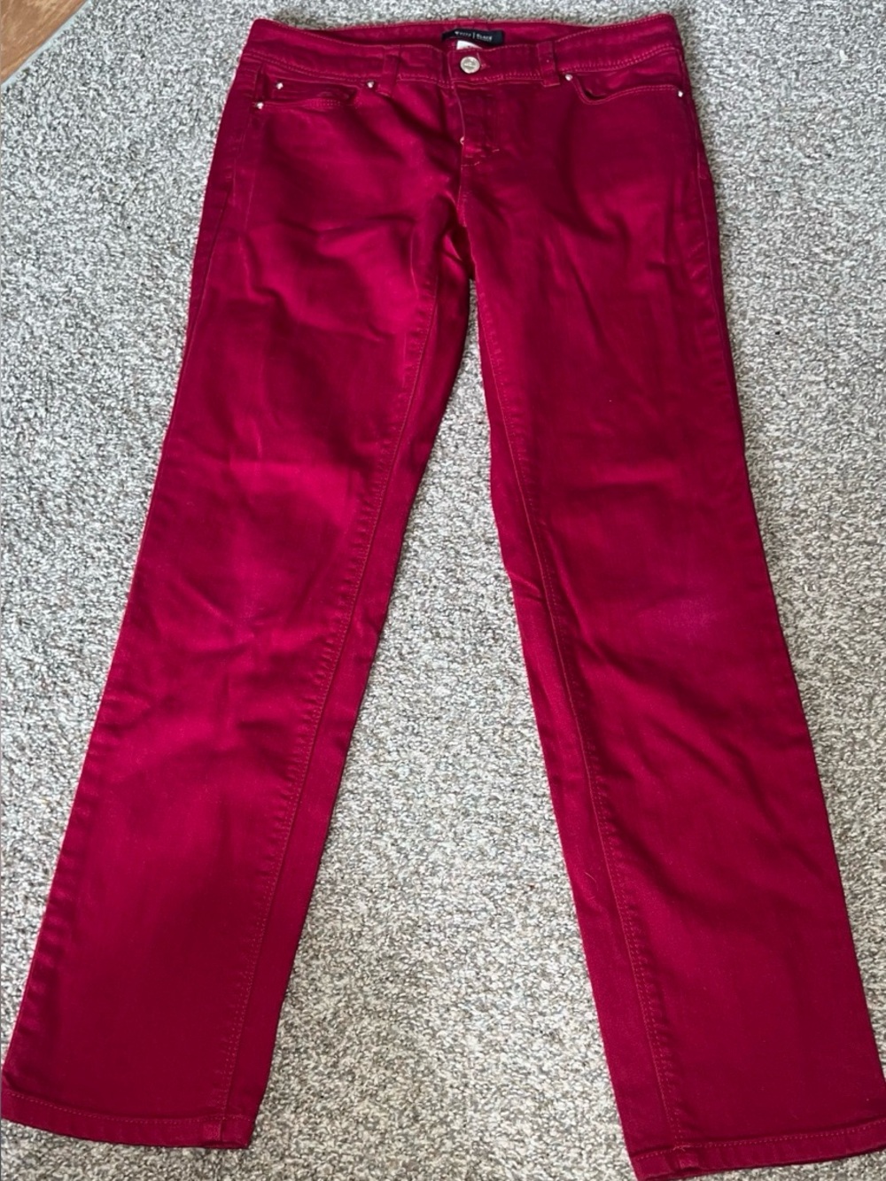 White House Black Market Crimson Straight Leg Jeans